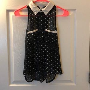Forever 21 Polka Dotted Sleeveless Tank Top
